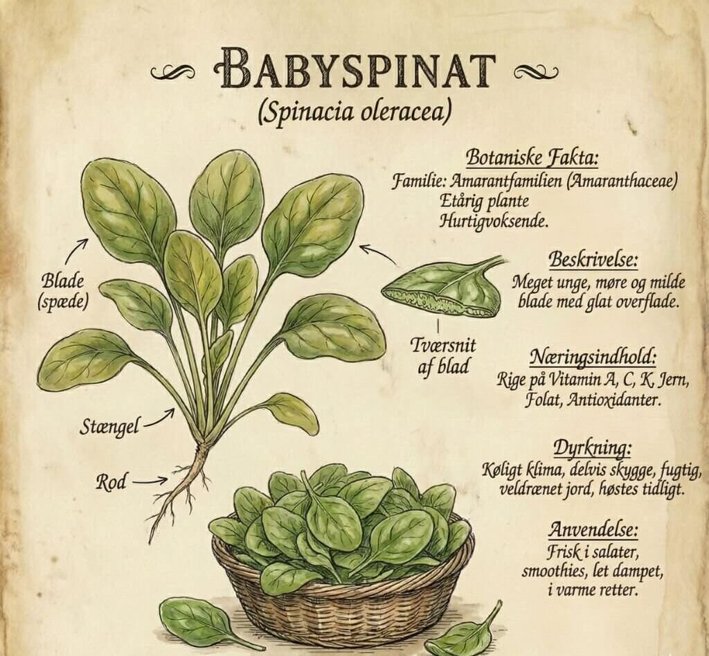 Baby spinat infographic