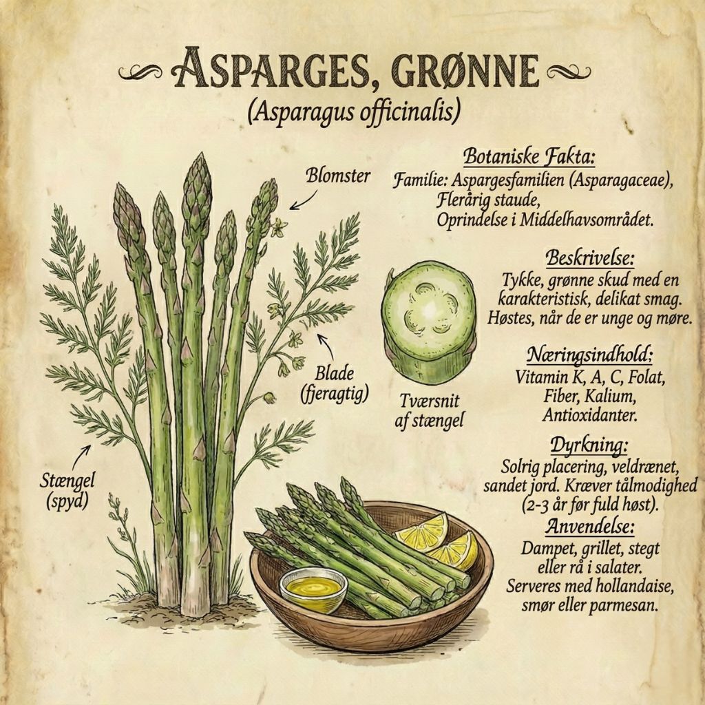 Grønne asparges infographic