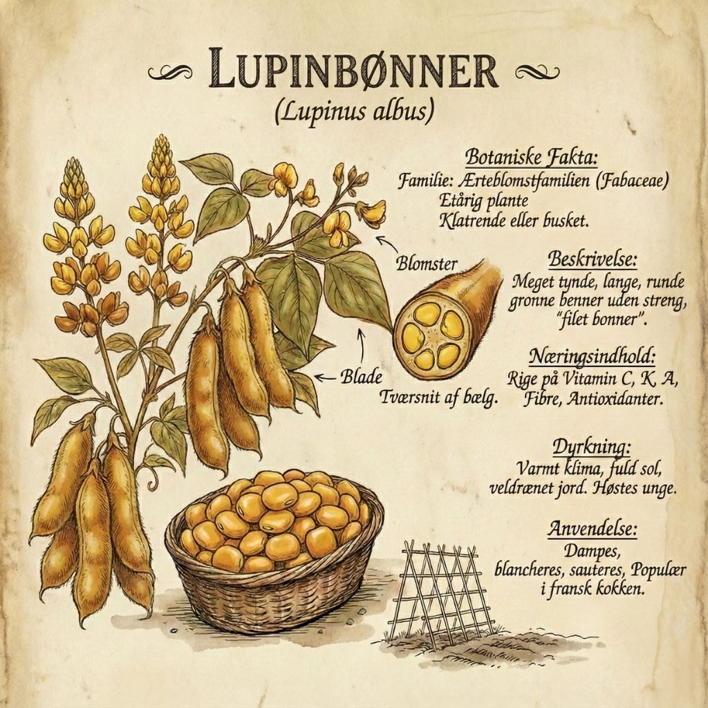 Lupinbønner infographic