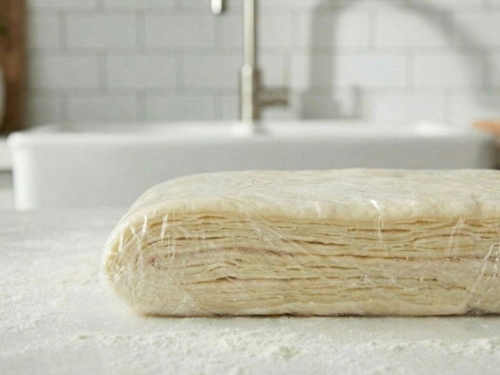 den faerdige wienerdej pakkes ind og laegges paa koel indtil den skal bruges