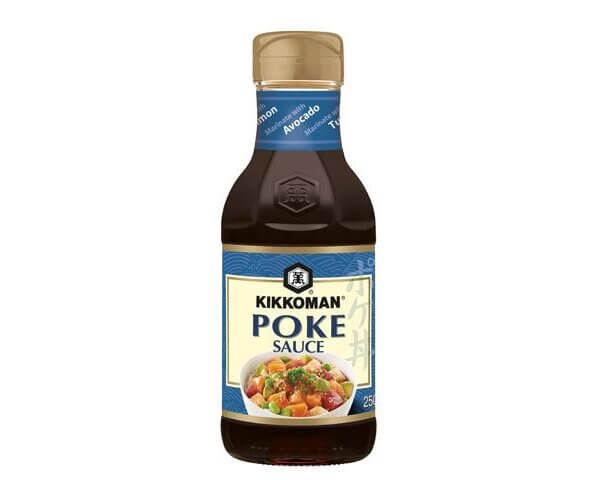 Kikkoman Poke Sauce 250 ml - autentisk hawaiiansk poke bowl dressing med sojasauce, sesamolie og chili