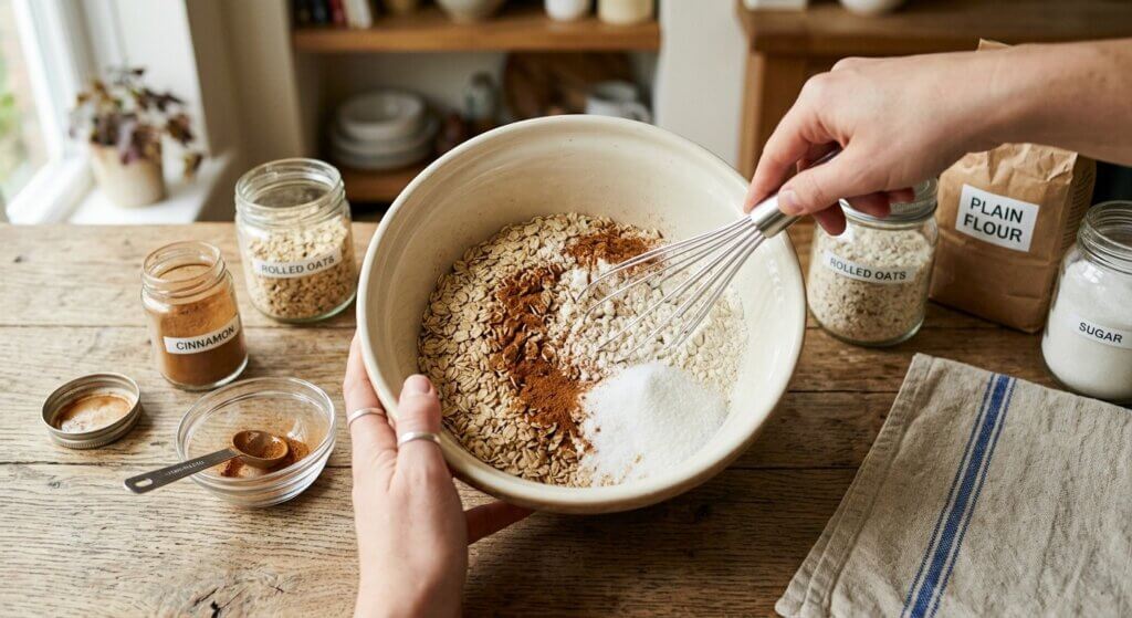 bland krydderirerne sammen til opskriften