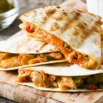 Quesadillas de pollo crujientes hechas en la airfryer