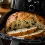 Knapperig olijfbrood met luchtig kruim uit de airfryer