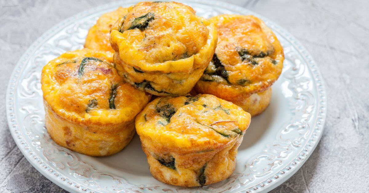 Æggemuffins fra min airfryer med spinat