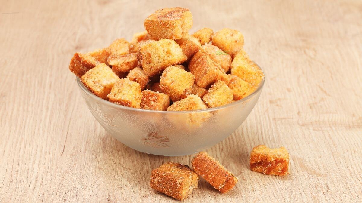 croutoner lavet i airfryer bliver sprøde og lækre