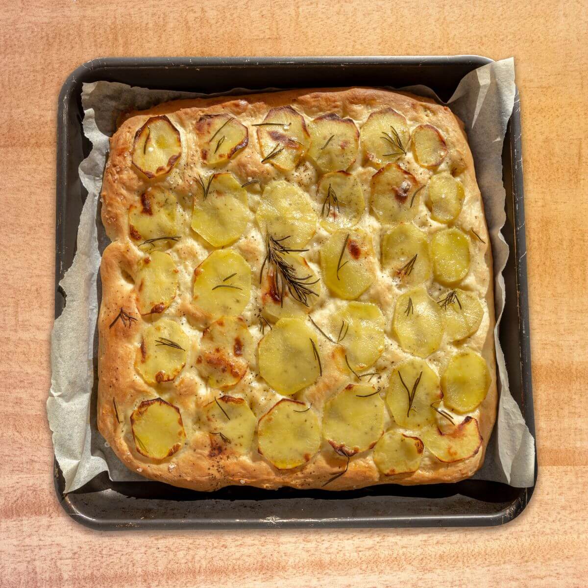 Potato focaccia in the air fryer