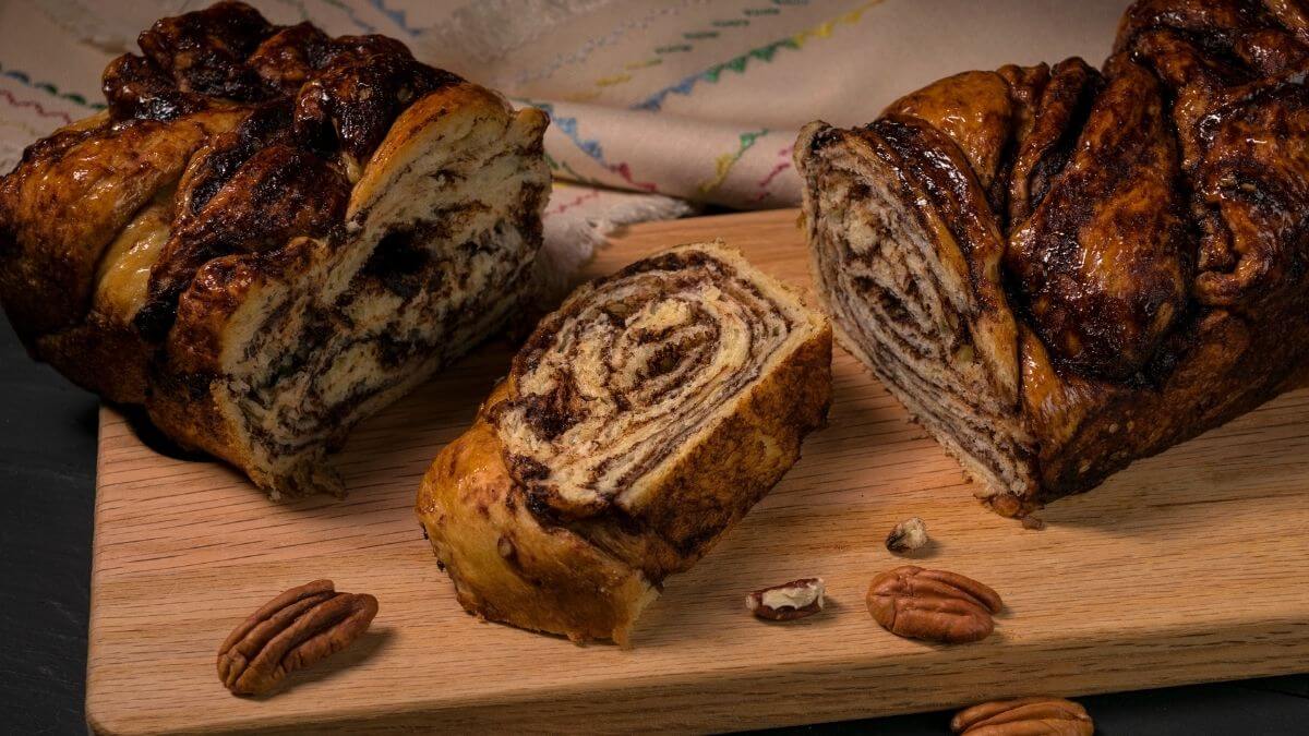Babka som jeg har lavet i min airfryer lækkert chokoladebrød