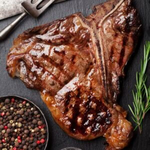Airfryer'da mükemmel kabuklu sulu T-bone biftek