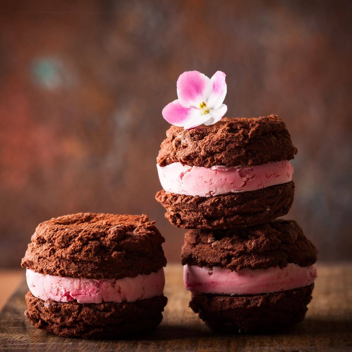 Brownie ice cream sandwich in the airfryer