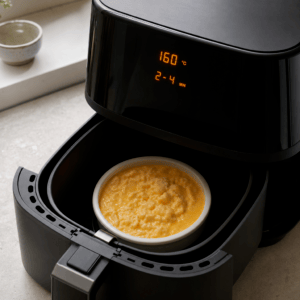 Blødt stivnede og cremede røræg tilberedes videre i min airfryer