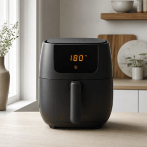 En airfryer forvarmes til 180 grader i min airfryer-opskrift