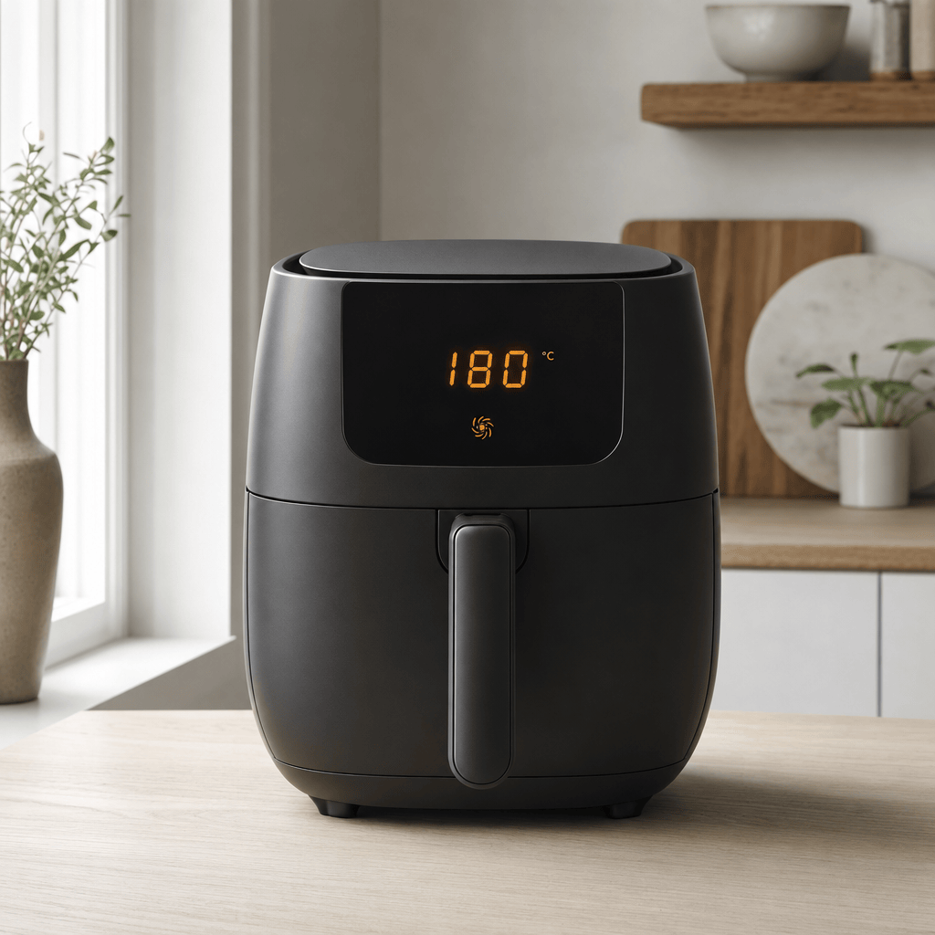En airfryer forvarmes til 180 grader i min airfryer-opskrift