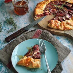 Dessert pizza med friske figner som jeg har lavet i min airfryer