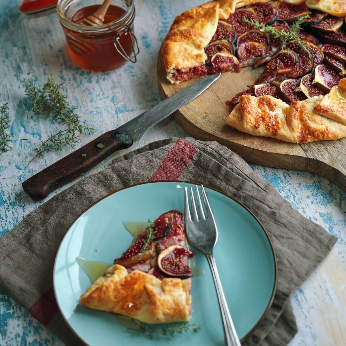 Jälkiruokapizza tuoreilla viikunoilla airfryerissä