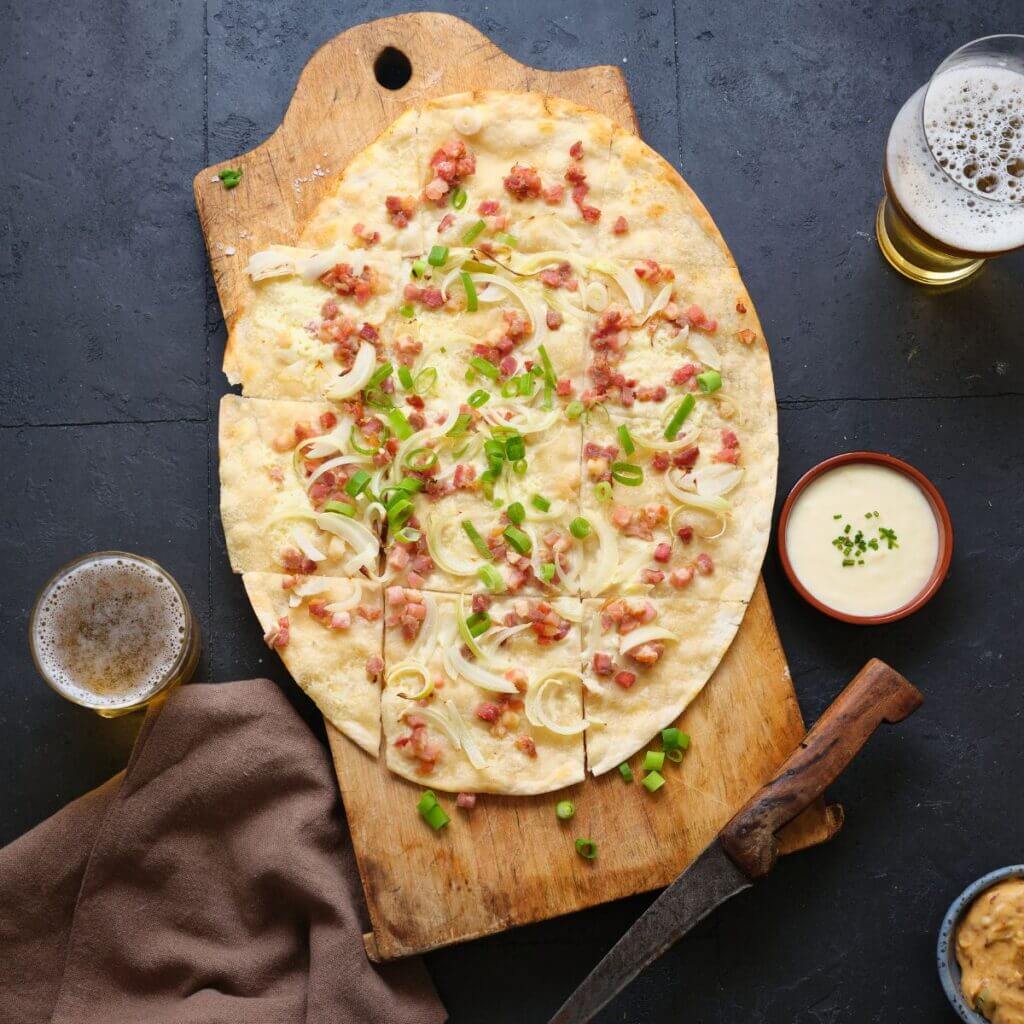 Flammkuchen som er lavet i min airfryer