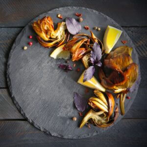 Bagt artiskokker. tilberedt hele i min airfryer