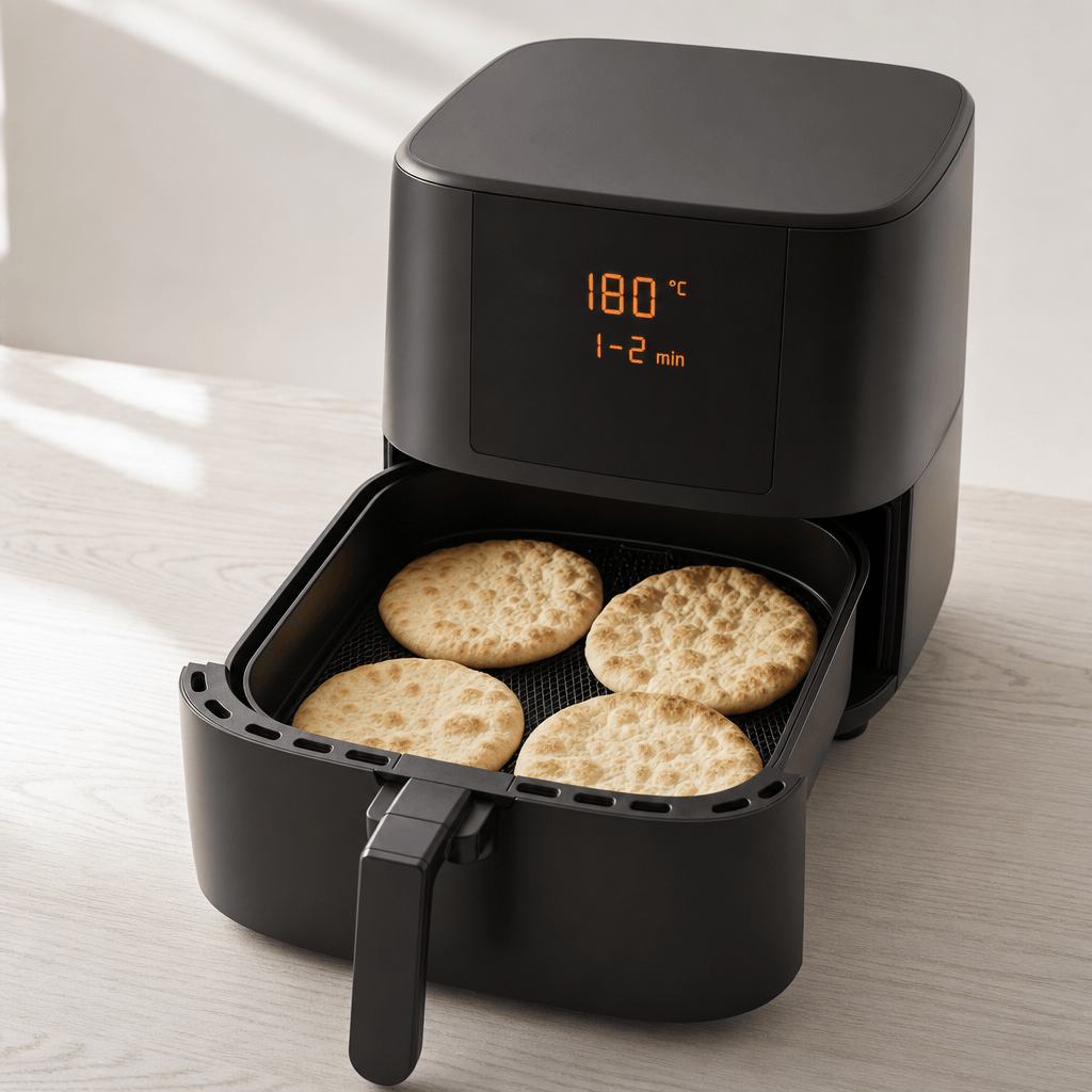 Fladbrød lunes ved 180 grader i min airfryer