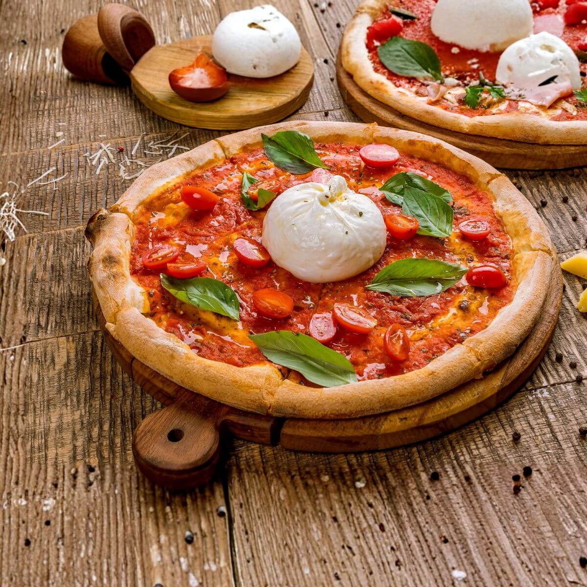 Burrata pizza i airfryer
