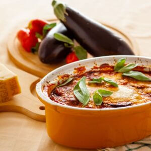 Lasagne med auberginer lavet i min airfryer