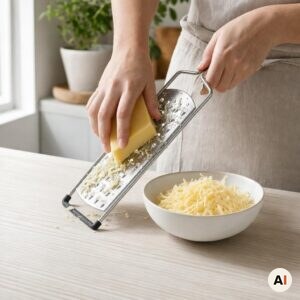 Gouda rives groft og stilles til side til min airfryer