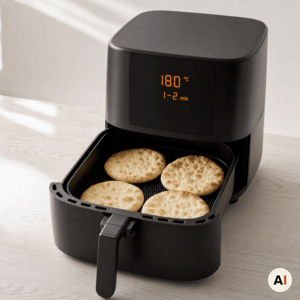 Fladbrød lunes ved 180 grader i min airfryer