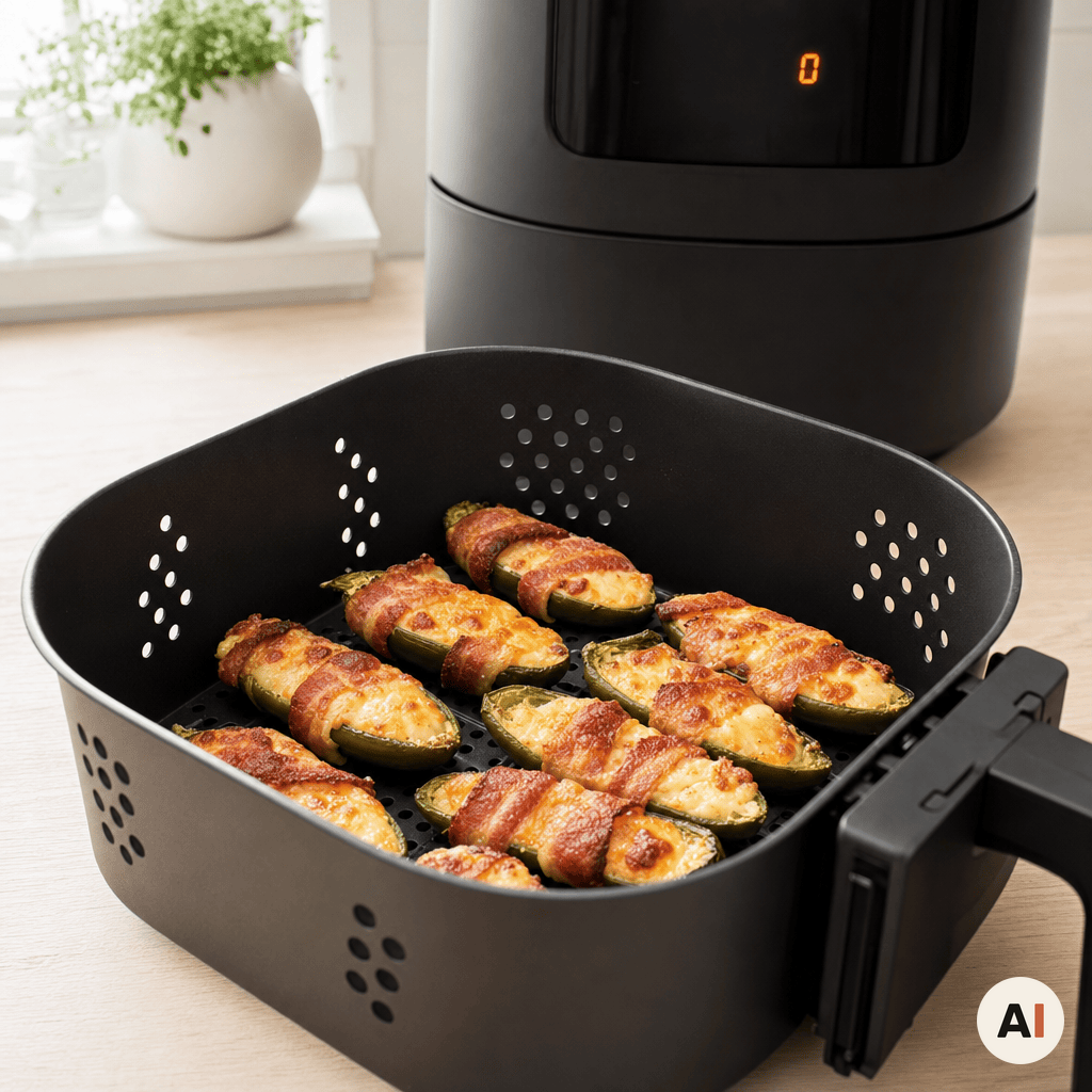 Jalapeno poppers hviler i to minutter i min airfryer