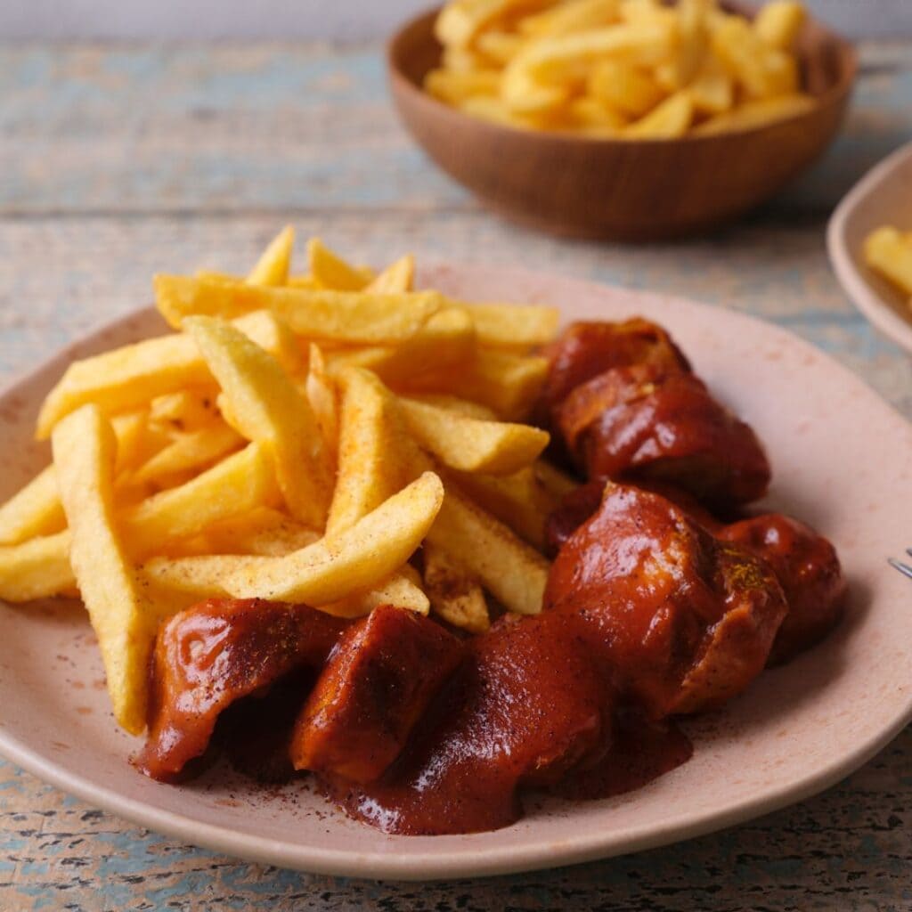 Currywurst lavet i min airfryer