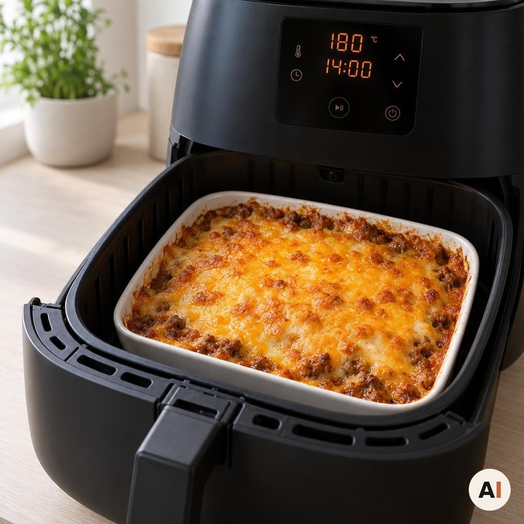 Cowboy pie bages med gylden ost i min airfryer