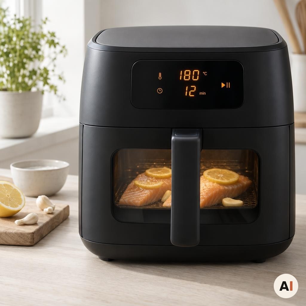 Laksen tilberedes i min airfryer i 10-12 minutter