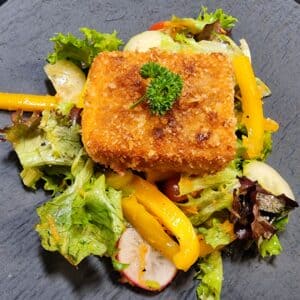 Paneret ost lavet i airfryer