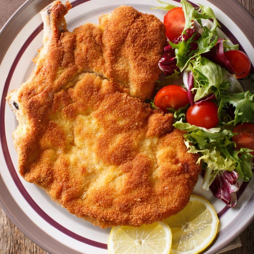 Kalveschnitzel milanese lavet i airfryer