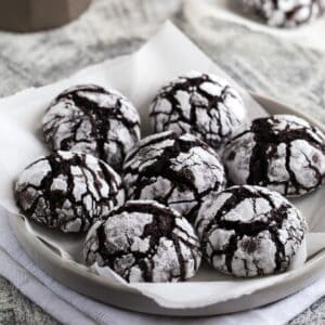 Chocolate crinkle cookies bagt i airfryer