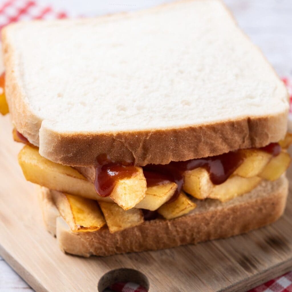 Chip Butty lavet i airfryer