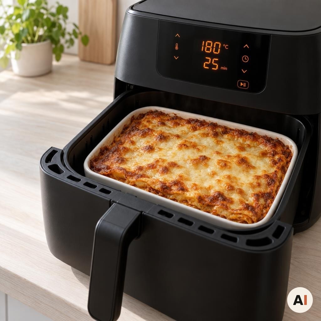 Lasagne tilberedes i min airfryer ved 180 grader i 25 minutter