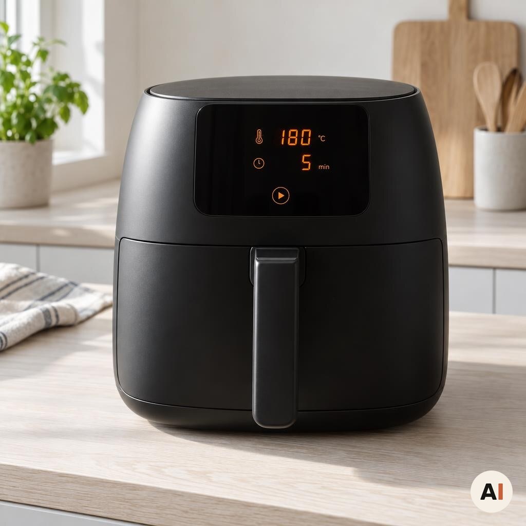 Airfryeren forvarmes ved 180 grader i 5 minutter
