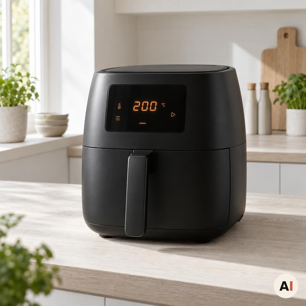 En airfryer forvarmes til 200 grader før mozzarella sticks tilberedes i min airfryer