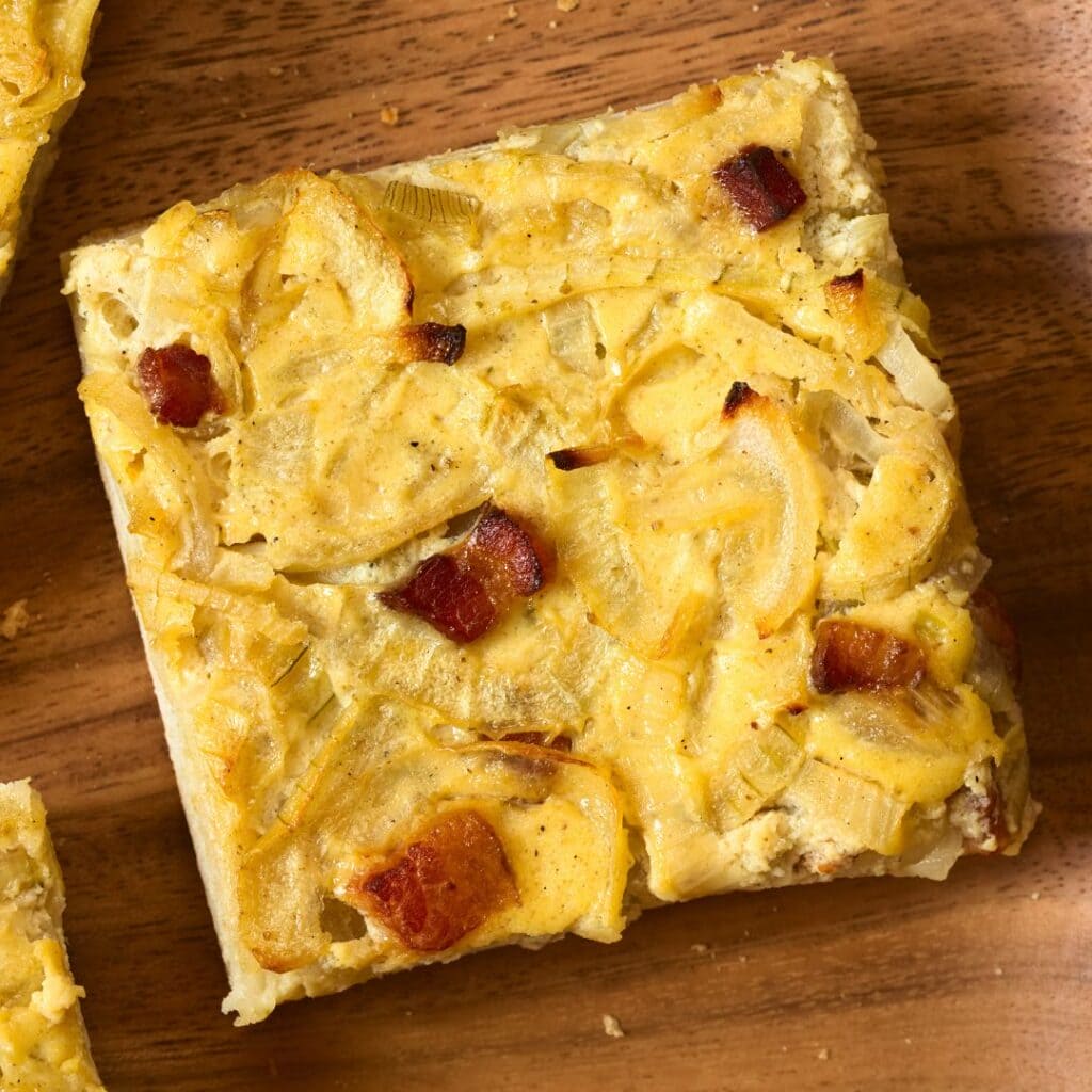 Zwiebelkuchen lavet i airfryer