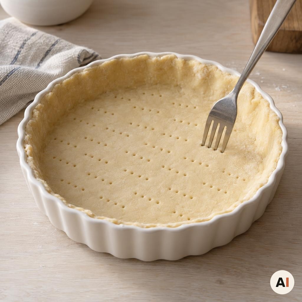 Tartebunden prikkes med en gaffel