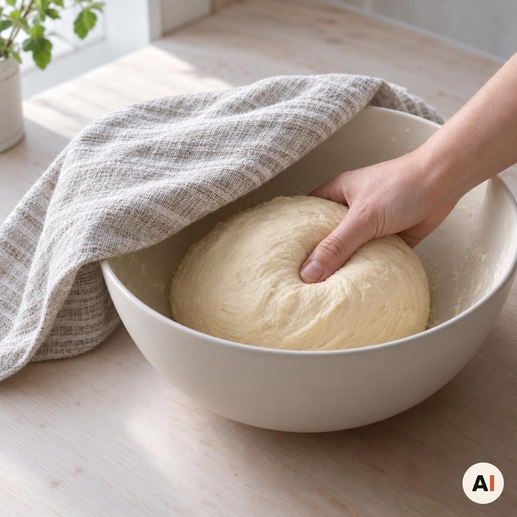 Dejen æltes glat og elastisk i skålen