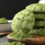 Sprød kant og bløde og seje indeni matcha cookies